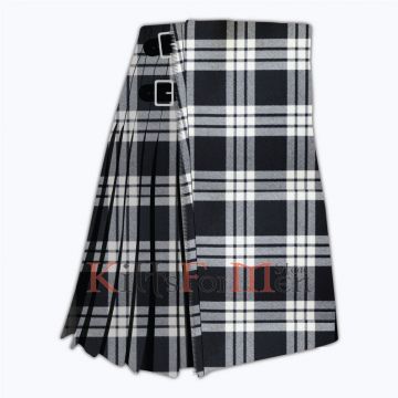 Macfarlane Black and White Tartan Kilt