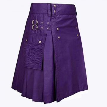 Purple Utility Kilt For Men